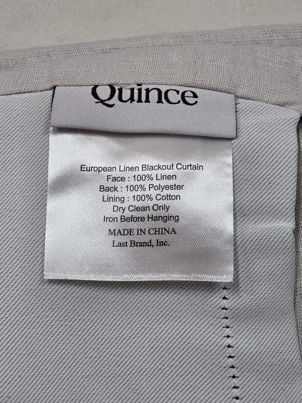 NWT QUINCE Set Of 2 48x96 European Linen True Blackout Curtains Cloud 9275